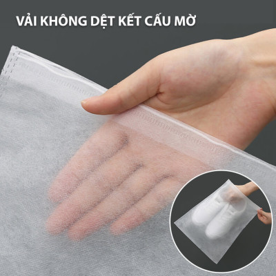 Túi Đựng Giày Đa Năng Vải Không Dệt Có Dây Rút Du Lịch Bảo Quản Giày Dép Chống Bụi Bẩn Ố Vàng