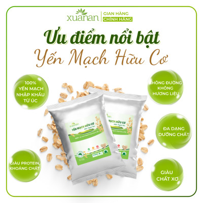 Yến Mạch Hữu Cơ Xuân An [ko đường] Túi 3Kg (Giảm 30%)