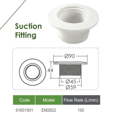 Mắt hút vệ sinh Emaux EM2822 phi 60