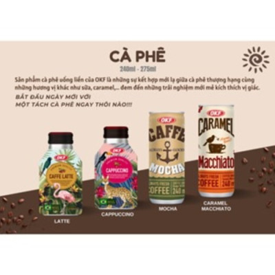Cà phê Latte OKF Hàn Quốc 275ML x 6 chai