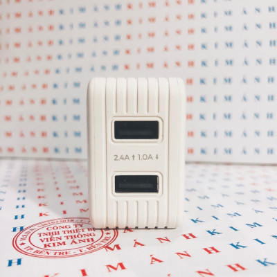 Bộ sạc nhanh Koracell 2.4A cổng Type C, có 2 cổng USB, Hàng chính hãng