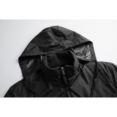 Áo khoác dù nam cổ trụ 2 lớp lót nỉ cao cấp AKD38