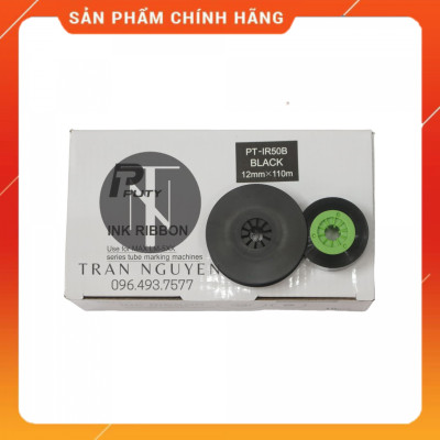 [Combo 10 cuộn] Mực in ống lồng Max PT-IR50B - 12mm, dài 110m/cuộn - Hàng nhập khẩu