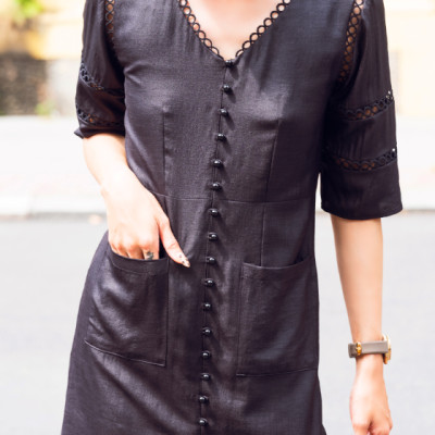 Đầm Suông Linen Procida DRE137 thời trang thiết kế Hity