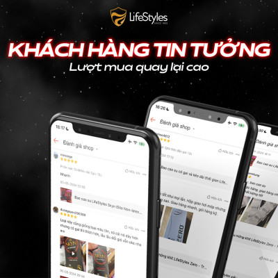 Bộ 3 Bao cao su siêu mỏng, trơn mượt LifeStyles SKYN Elite - Non-latex không mùi cao su - 3 bao