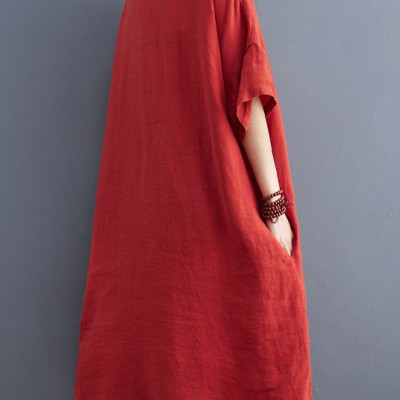 Đầm sơ mi nữ form suông, thiết kế đuôi tôm điệu đà, nhẹ nhàng, phong cách Hàn quốc Da208