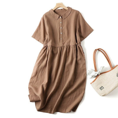 Đầm nữ suông chất linen mềm mát , có dây rút eo kèm túi 2 bên hông dễ mặc , phù hợp với mọi dáng Da215