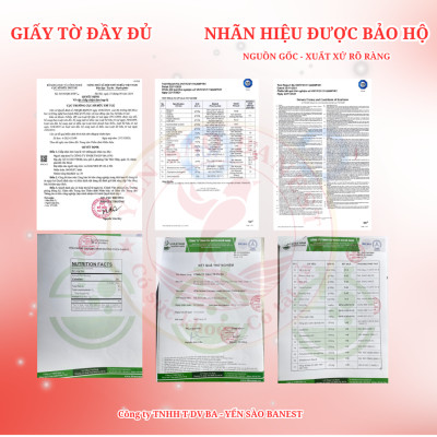Chân Tổ Yến Sào Thô Ít Lông Trắng Sạch loại 1 TẶNG đủ Combo chưng- Yến Sào BaNest