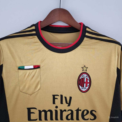 Áo Bóng Đá Retro AC Milan 2013 - Sân Khách bản cao cấp vải Cotton Polyester