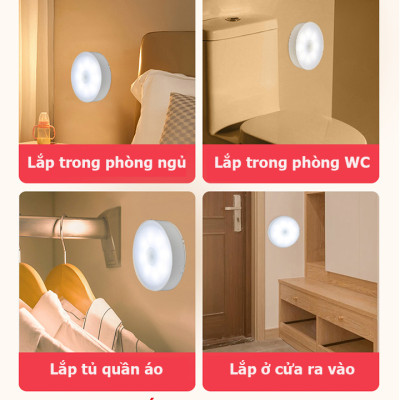 Đèn LED cảm biến chuyển động cảm biến thông minh, ánh sáng bảo vệ mắt, sạc pin USB đời mới, dán tường, tủ quần áo, cầu thang, phòng ngủ… Cảm Ứng không dây 