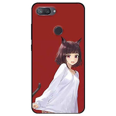 Ốp lưng in cho Xiaomi Mi 8 Lite Mẫu Cô Gái Mèo Vàng