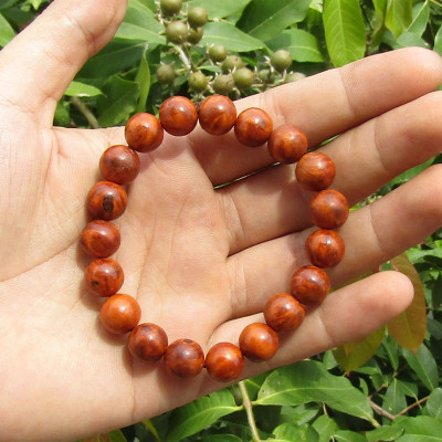 Vòng Tay Gỗ Huyết Long Nu TOKDODO ( Gỗ Nu Huyết Long Thấu Quang Thấp Hoặc Không Thấu Quang)