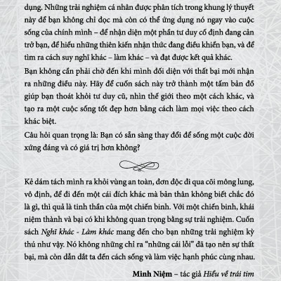 Nghĩ Khác - Làm Khác (Bìa Cứng)