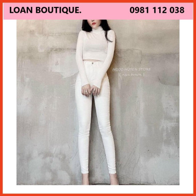 QUẦN JEAN LƯNG CAOQUẦN BÒ NỮ CẠP CAO DÁNG ÔM