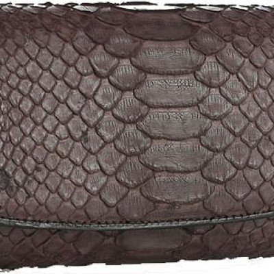 Ví nữ da trăn Huy Hoàng 3 gấp màu nâu HT3337