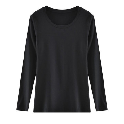 Áo thun tay dài nữ đen trắng trơn KING Áo dài tay nữ đen, dáng ôm, chất thun cotton lạnh mặc hè siêu mát W05