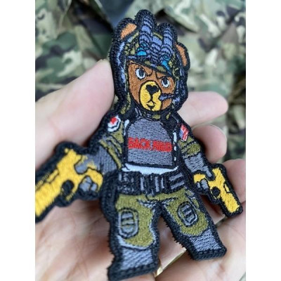 Patch_ miếng dán velcro vải chiến binh gấu thỏ chiến thuật