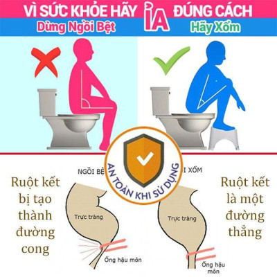 Ghế kê chân toilet chống táo bón  - Ghế kê chân đi vệ sinh - Ghế kê chân làm nail