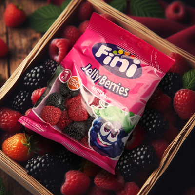 Kẹo Dẻo Fini Jelly Berries Vị Mâm Xôi 90g