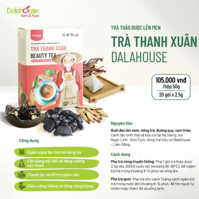 Combo 4 Hộp Trà Dalahouse Hộp 50g - Trà Thanh Xuân, Trà Thải Độc, Trà Đề Kháng, Trà Ngủ Ngon, Tốt Cho Sức Khỏe