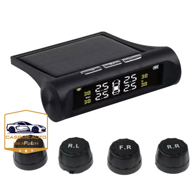 Cảm Biến Áp Suất Lốp TPMS Van Ngoài Có Cảnh Báo Giọng Nói Tiếng Việt - Năng Lượng Mặt Trời, Không Dây, Màn Hình LCD - Hàng Chính Hãng