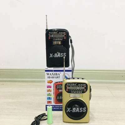 Đài Radio Mini, Đài Radio Cho Người Già Waxiba XB-881URT Cao Cấp Mp3/Usb/Thẻ Nhớ/Đèn Pin-Hàng Chính Hãng