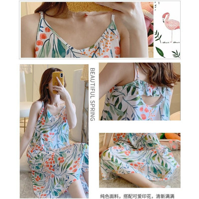 Váy nữ 2 dây vải lanh siêu mát