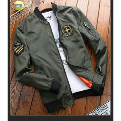  Ao khoác nam kaki thêu logo ngực và tay, túi khóa phối tay hàng đẹp bao chất + M093