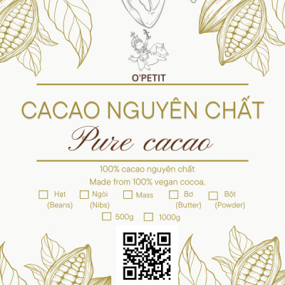 Bơ cacao nguyên chất 500g O