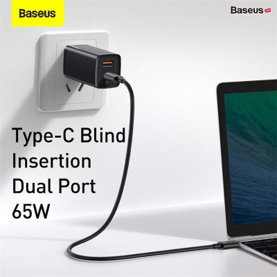 Củ sạc siêu nhanh, nhỏ gọn Baseus GaN2 Lite Quick Charger 65W - Hàng chính hãng