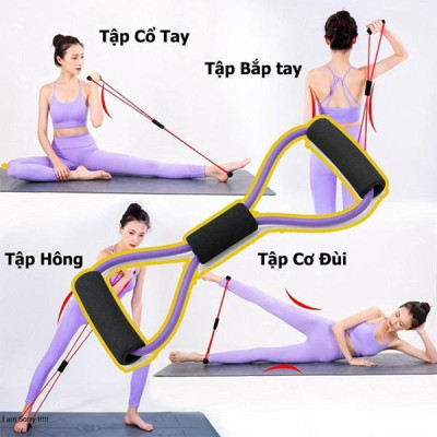 Dây Kéo Kháng Lực Tập Vai Lưng, Dây Kháng Lực Số 8 Tập Gym Nam Nữ Sportslink