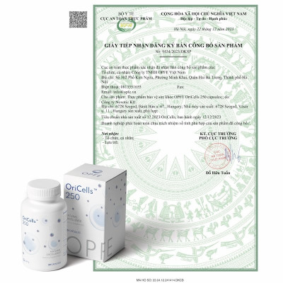 Thực phẩm BVSK OPFE OriCells 250 capsules (60 viên), Hungary (Hỗ trợ làm chậm quá trình lão hoá)