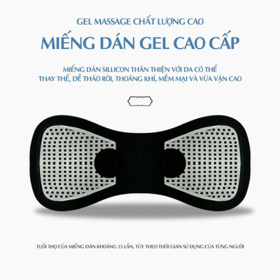Miếng Dán Massage Xung Điện Cổ Vai Gáy, Bắp Tay, Lưng Bằng Xung Điện Giảm Đau Nhức Hiệu Qủa - Máy Mat xa Toàn Thân 8 Chế Độ, 19 mức cường độ
