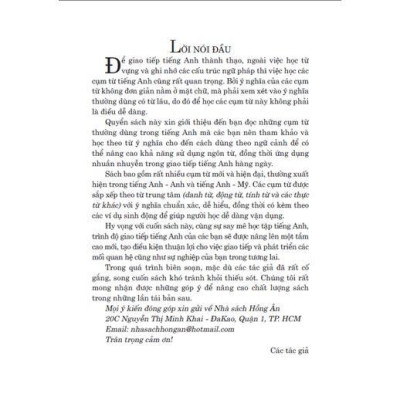 Sách - Từ Điển Các Cụm Từ Thường Dùng Trong Tiếng Anh Căn Bản - Hồng Ân