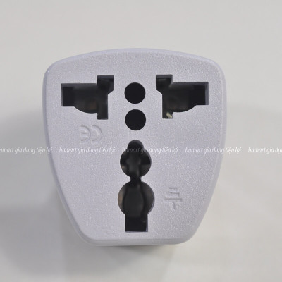 Ổ Nối Điện Chuyển Đổi Đầu Phích Cắm 3 Chấu Sang 2 Chân Dẹt Công Suất Tải 500W Điện Áp 220V Phổ Biến