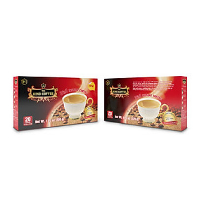 Cà Phê Hòa Tan 3IN1 KING COFFEE - Hộp 20 gói x 16g