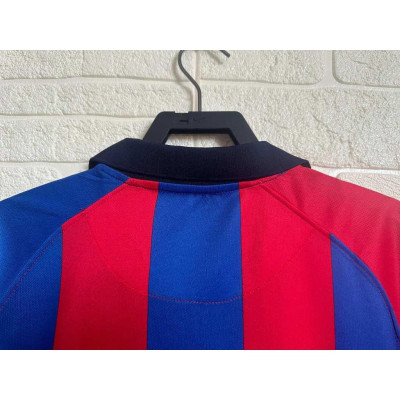 Áo Bóng Đá Retro Barcelona 2001 - Sân Nhà bản cao cấp vải Cotton Polyester