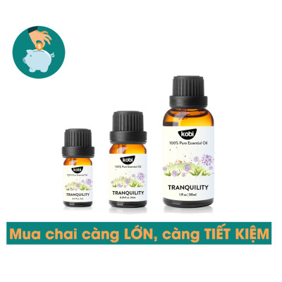 Tinh Dầu Kobi Tranquility - Tinh Dầu Thiên Nhiên Nguyên Chất Mang Lại Cảm Giác Yên Bình, Thanh Thản, Thích Hợp Dùng Với Đèn Xông, Máy Khuếch Tán Và Máy Xông Tinh Dầu