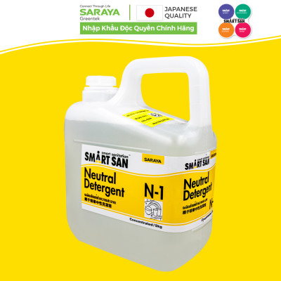 Dung Dịch Tẩy Rửa Trung Tính Rau, Củ, Quả Saraya Neutral Detergent N-1, Thân Thiện Với Da Và Môi Trường - Can 5Kg