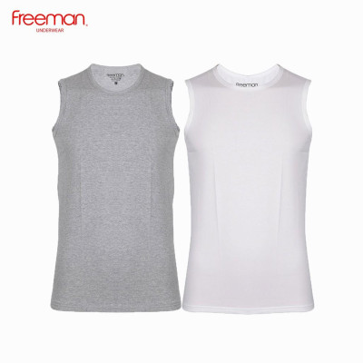 Combo 2 Áo thun nam ba lỗ chất liệu cotton thoáng mát FREEMAN ASF206