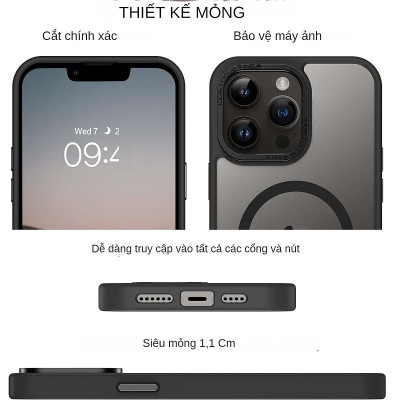 Ốp Lưng Cho iPhone 16 Pro Max, 16 Pro Chống Sốc, Chống Bám Vân Tay, Hỗ Trợ Sạc Từ Tính, Mặt Lưng Nhám Mờ Cao Cấp hiệu Likgus - Hàng Chính Hãng