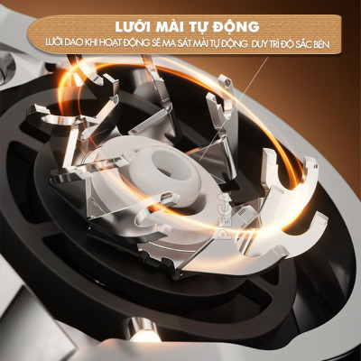 Máy cạo râu khô và ướt KEMEI KM-T86 chống thấm nước IPX6 công suất 8W sạc USB nhanh 1.5 giờ - Chính hãng