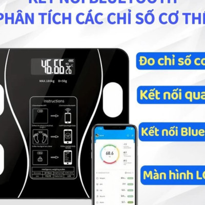Cân Điện Tử Sạc USB Bluetooth: Theo Dõi Lượng Mỡ và Nhiệt Độ Phòng Tự Động Loại Tốt