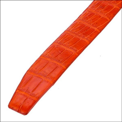 HP4832 - Dây nịt nam da cá sấu Huy Hoàng gai bụng 4P đầu kim màu vàng