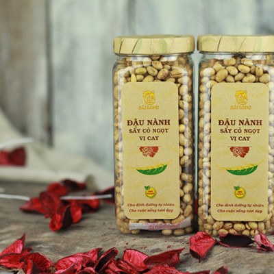 Combo 2 Hũ Đậu Nành Sấy Cỏ Ngọt Vị Cay Hải Long (230g / Hũ)